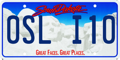 SD license plate 0SLI10