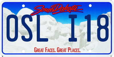 SD license plate 0SLI18
