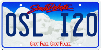 SD license plate 0SLI20