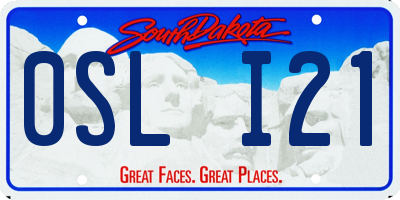 SD license plate 0SLI21