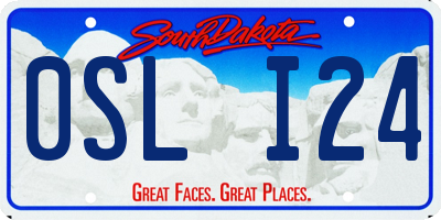 SD license plate 0SLI24