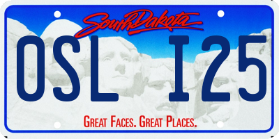 SD license plate 0SLI25