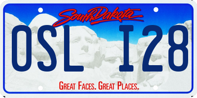 SD license plate 0SLI28