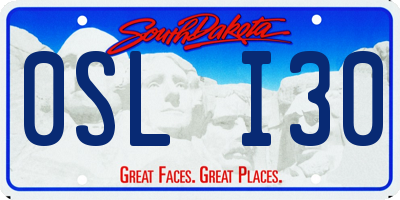 SD license plate 0SLI30
