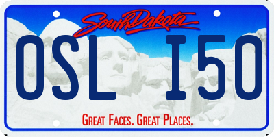 SD license plate 0SLI50