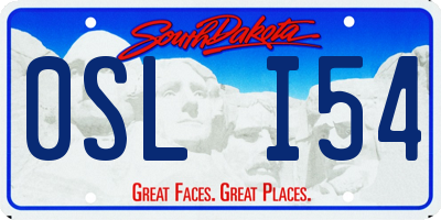 SD license plate 0SLI54