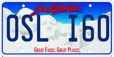 SD license plate 0SLI60