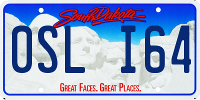 SD license plate 0SLI64