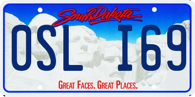 SD license plate 0SLI69