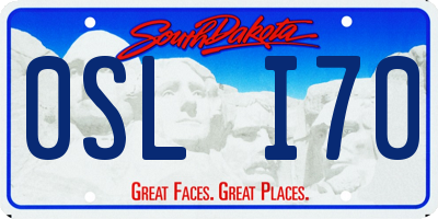 SD license plate 0SLI70