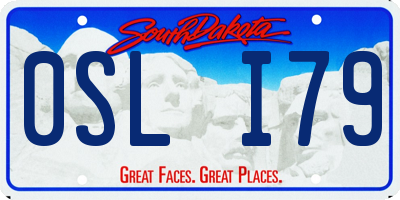 SD license plate 0SLI79