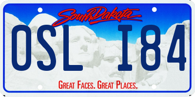 SD license plate 0SLI84