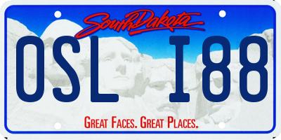SD license plate 0SLI88