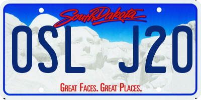 SD license plate 0SLJ20