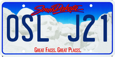 SD license plate 0SLJ21
