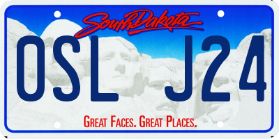 SD license plate 0SLJ24