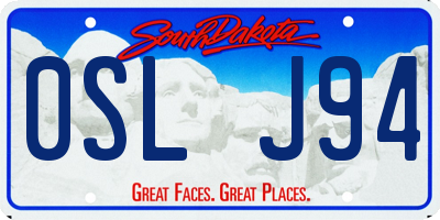 SD license plate 0SLJ94