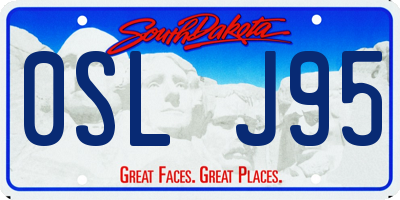 SD license plate 0SLJ95