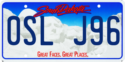 SD license plate 0SLJ96