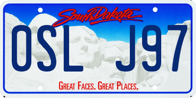 SD license plate 0SLJ97