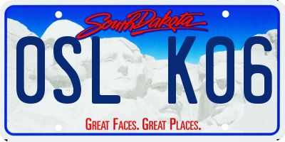 SD license plate 0SLK06