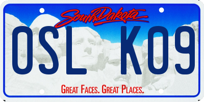 SD license plate 0SLK09