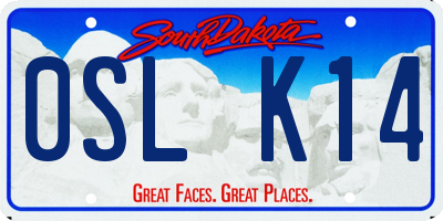 SD license plate 0SLK14