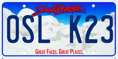 SD license plate 0SLK23