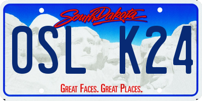 SD license plate 0SLK24
