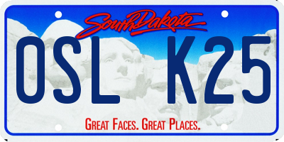 SD license plate 0SLK25