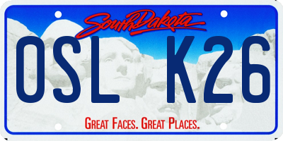 SD license plate 0SLK26