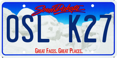 SD license plate 0SLK27
