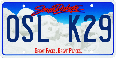 SD license plate 0SLK29