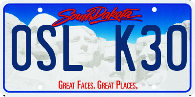 SD license plate 0SLK30