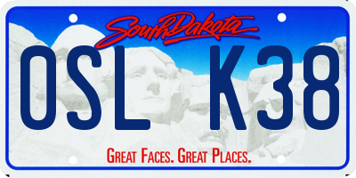 SD license plate 0SLK38