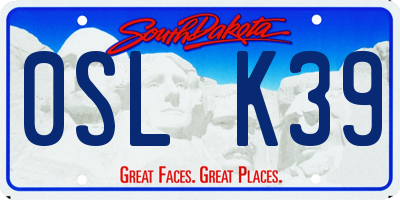 SD license plate 0SLK39