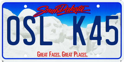 SD license plate 0SLK45