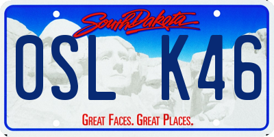 SD license plate 0SLK46