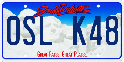 SD license plate 0SLK48