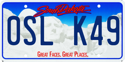 SD license plate 0SLK49