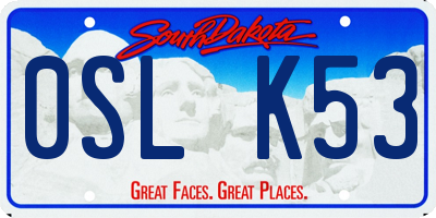 SD license plate 0SLK53