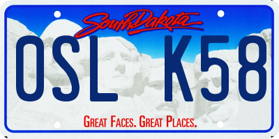 SD license plate 0SLK58
