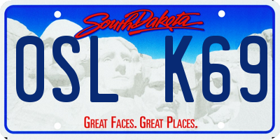 SD license plate 0SLK69