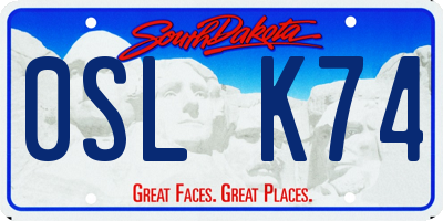 SD license plate 0SLK74