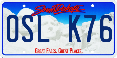 SD license plate 0SLK76