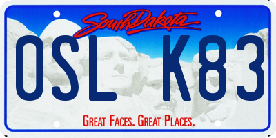 SD license plate 0SLK83