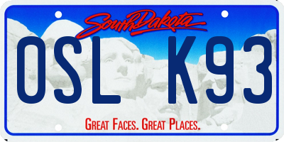 SD license plate 0SLK93