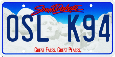 SD license plate 0SLK94