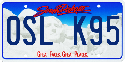SD license plate 0SLK95