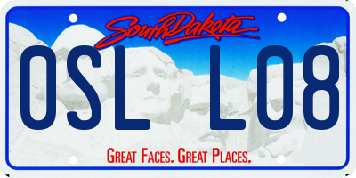 SD license plate 0SLL08
